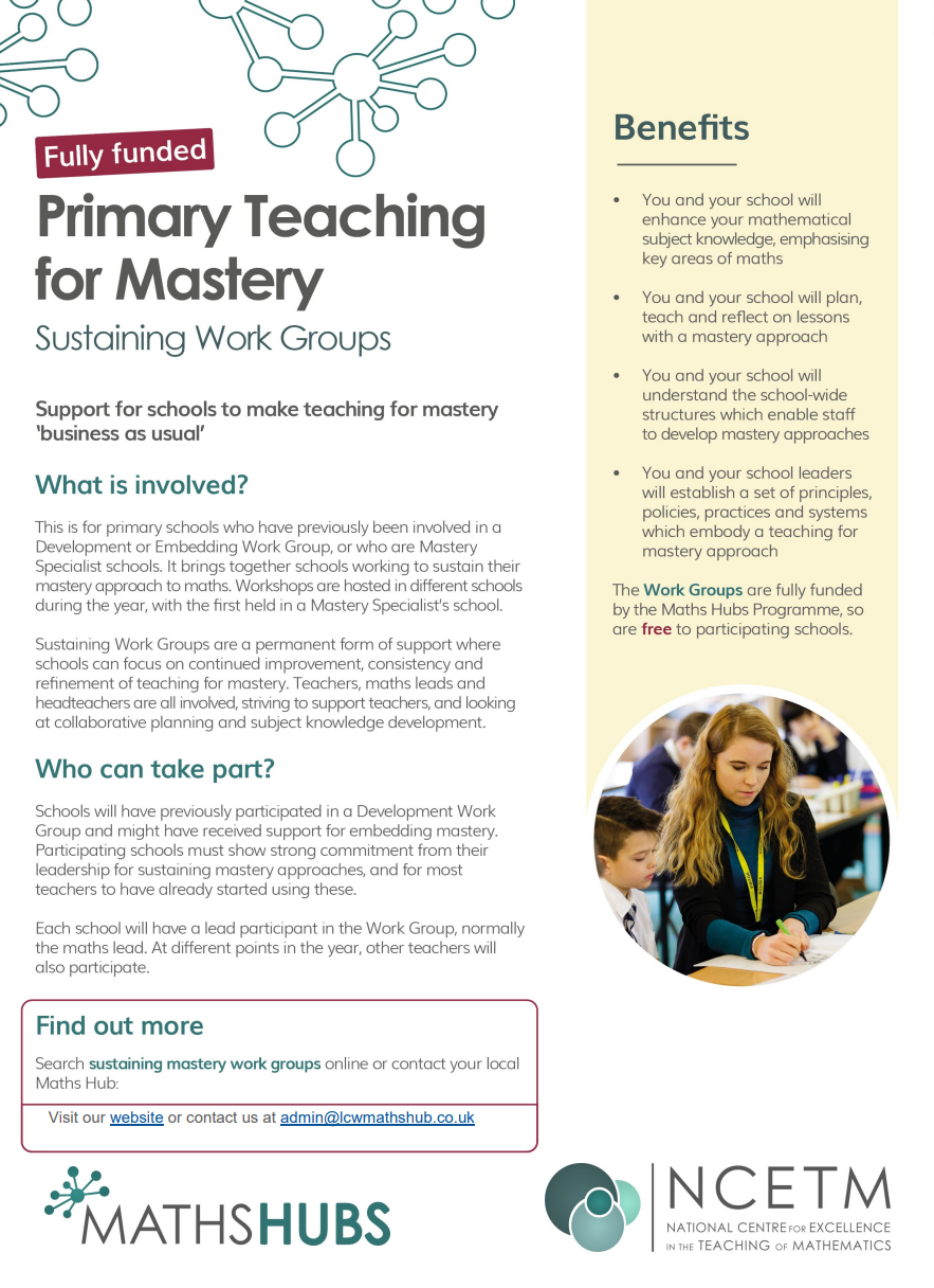 Teaching for Mastery Primary – Sustaining – LCWMathsHub